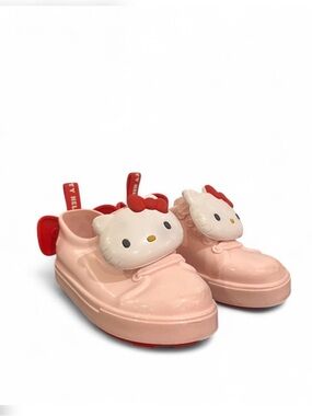 MINI MELISSA X Hello Kitty Pink and Red Kids Slip-On Shoes with Character Accent
